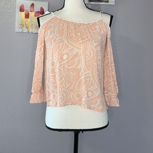 Aerie Aeropostale light pink open shoulder blouse